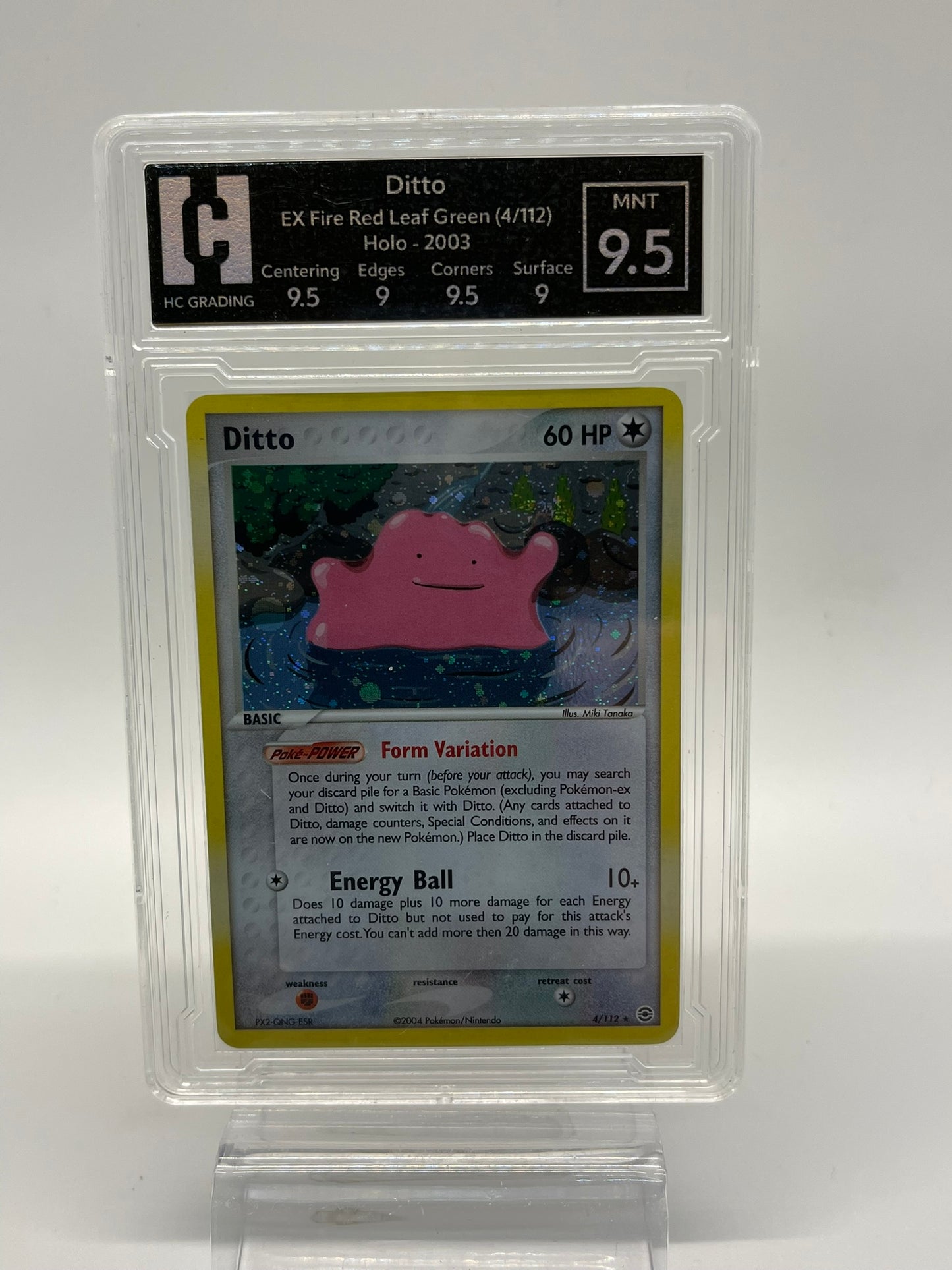 Ditto - EX Fire Red / Leaf Green 4/112 - HG Grading 9.5