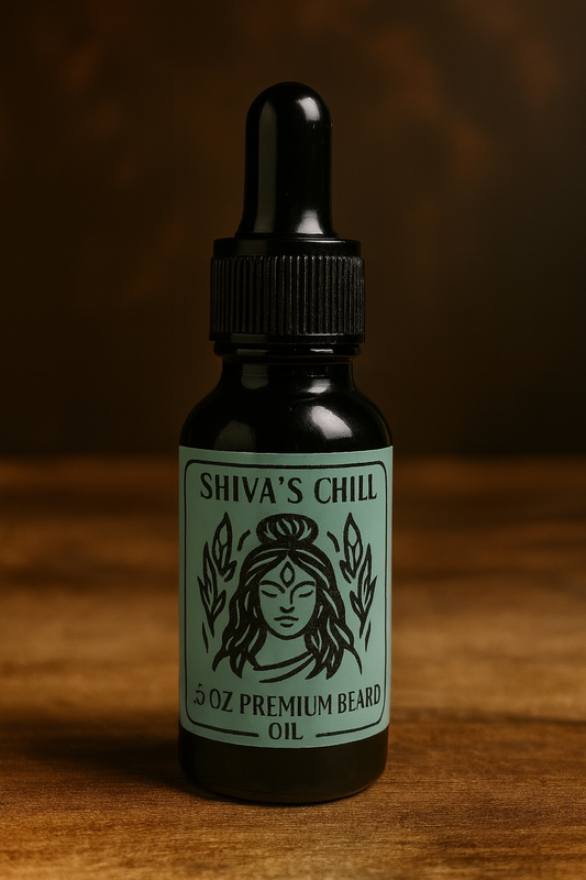 Shiva’s Chill – Premium Beard Oil (0.5 oz) | Peppermint Eucalyptus Beard Hydration