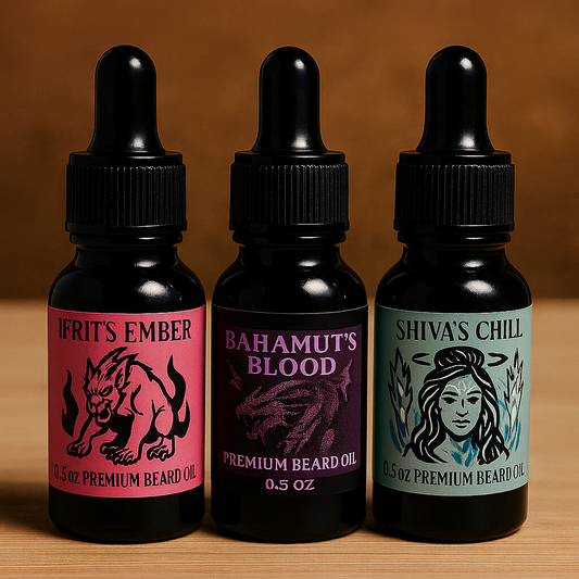 Summoner’s Beard Oil Collection – Mythic Trio (Bahamut, Ifrit, Shiva)