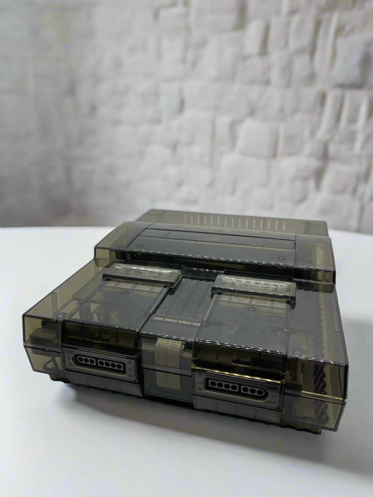 Super Nintendo custom transparent Smoke case bundle