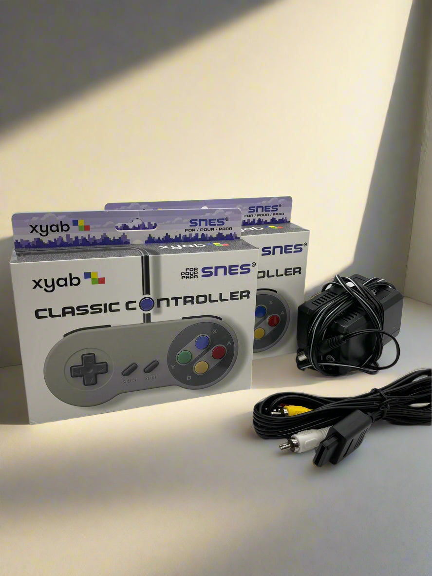 Super Nintendo custom transparent Smoke case bundle