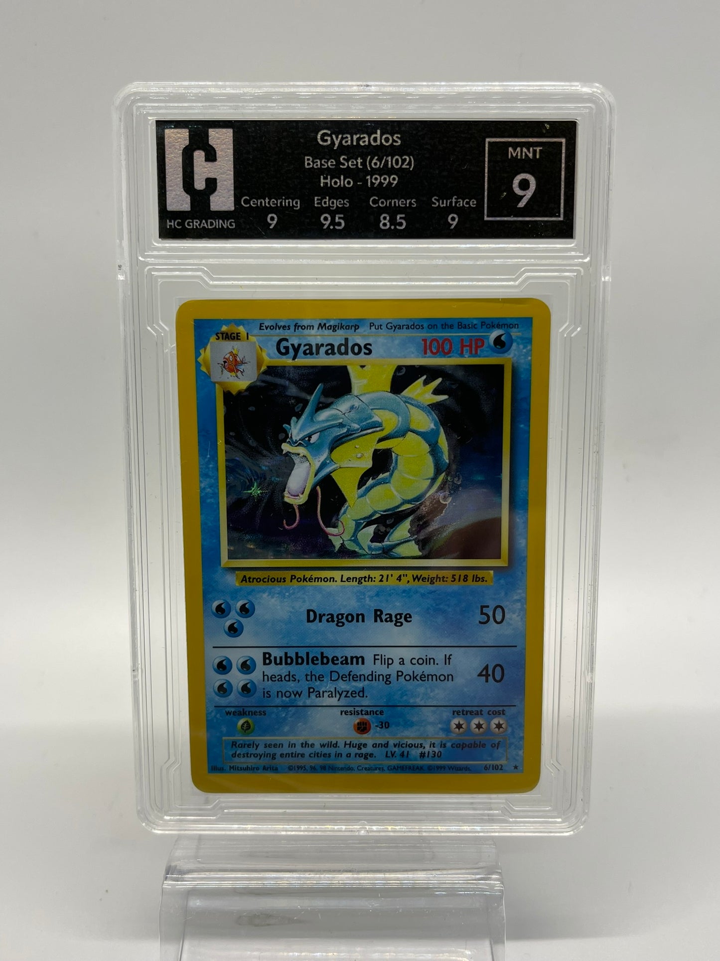 Gyarados - Base Set - 6/102 HG Grading 9.0