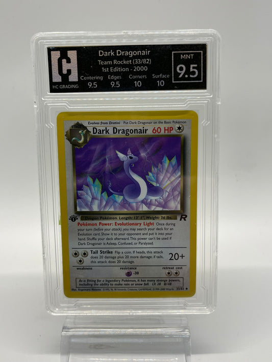 Dark Dragonair - Team Rocket - 33/82 1ST EDITION - HG Grading 9.5