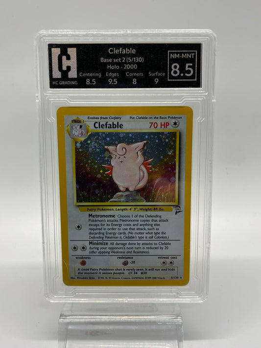 Clefable - Base Set 2 - 5/130 HG Grading 8.5