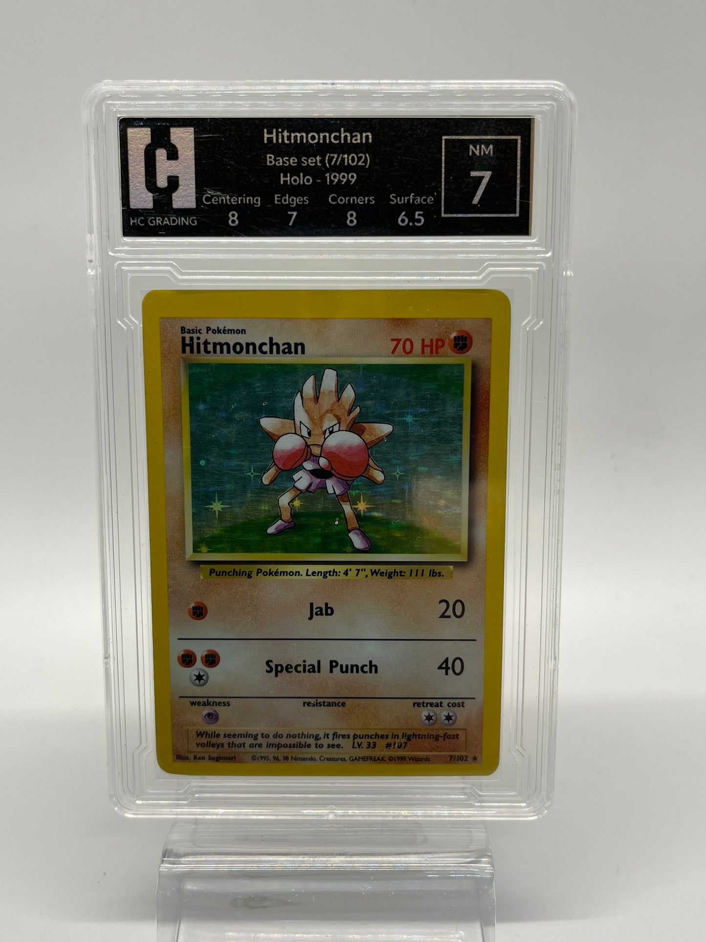 Hitmonchan - Base Set - HG Grading 7.0