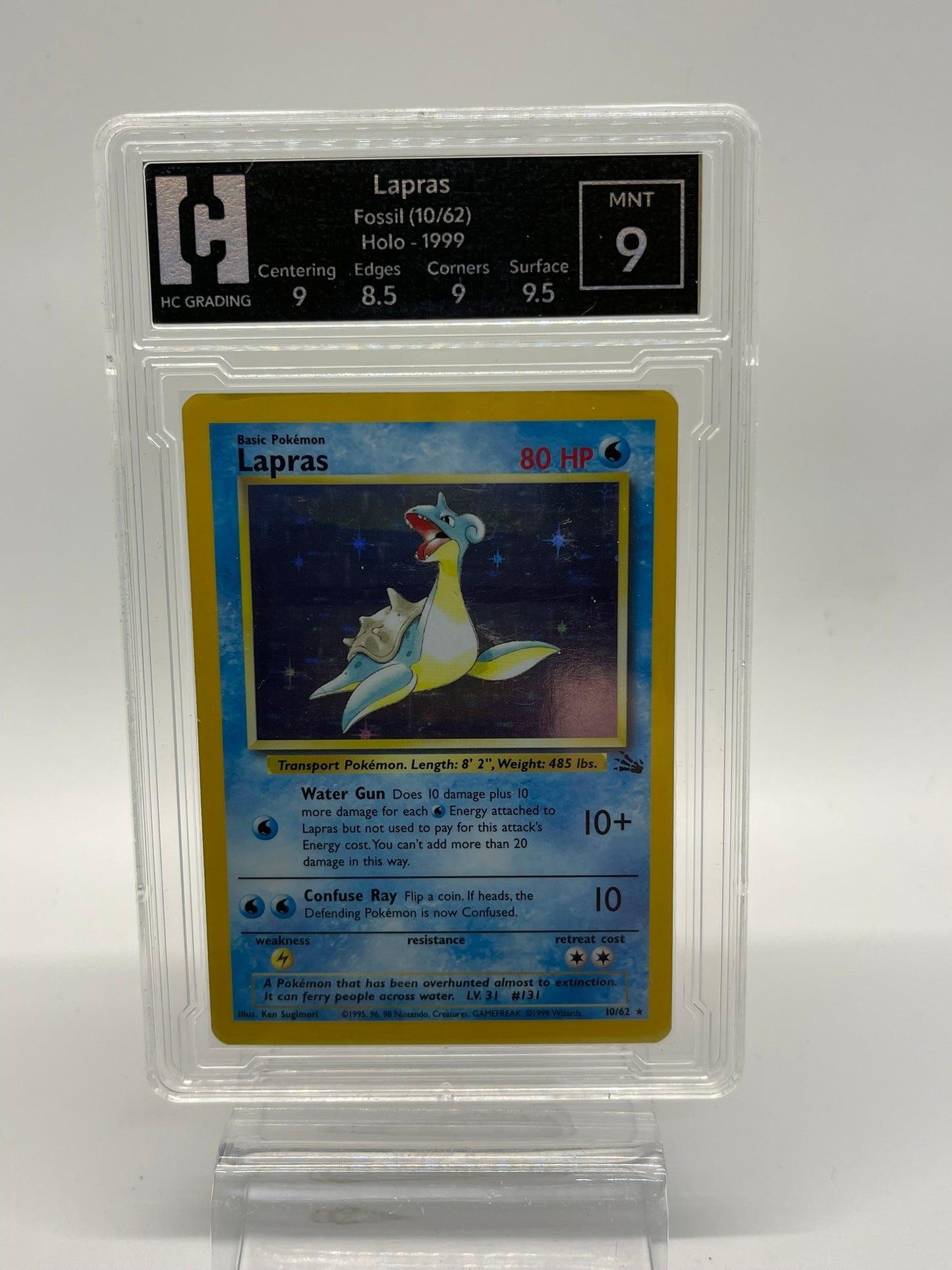 Lapras - Fossil 10/62 - HG Grading 9.0