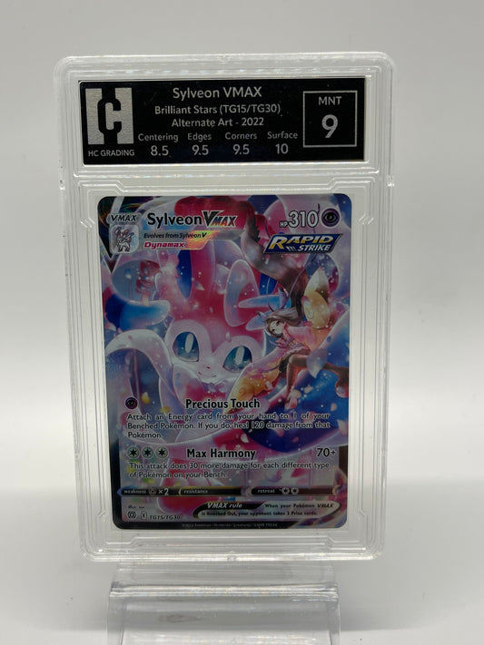 Sylveon VMAX - Brilliant Stars TG15/TG30 ALT ART - HG Grading 9.0