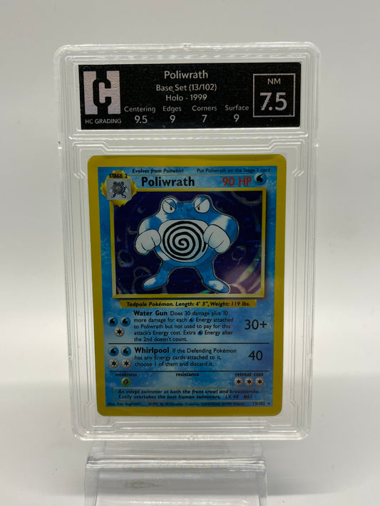 Poliwrath - Base Set 13/102 - HG grading 7.5