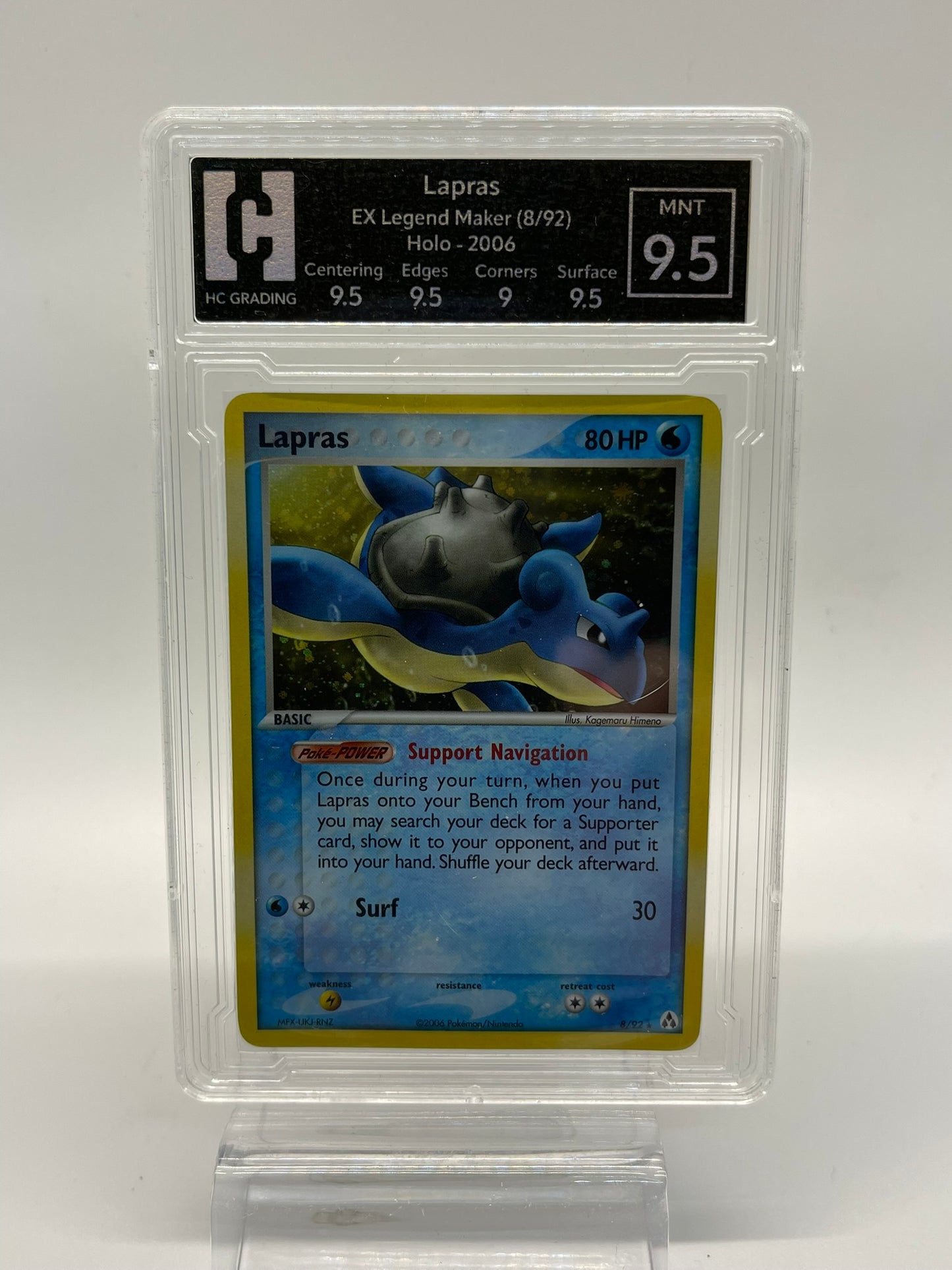 Lapras - EX Legend Maker 8/92 - HG Grading 9.5