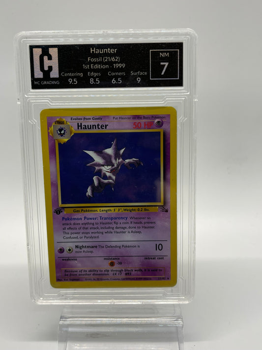 Haunter - Fossil 21/62 - 1ST EDITION - HG Grading 7